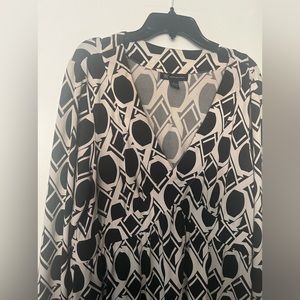 Black and white A-line Dress